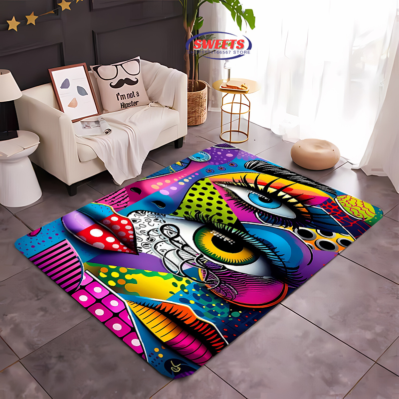 Hall Commercial Printing - Tapis coloré Pop Art imprimé HD