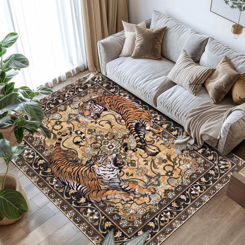 Commercial Printing And Design - Tapis de salon Design tigre rétro
