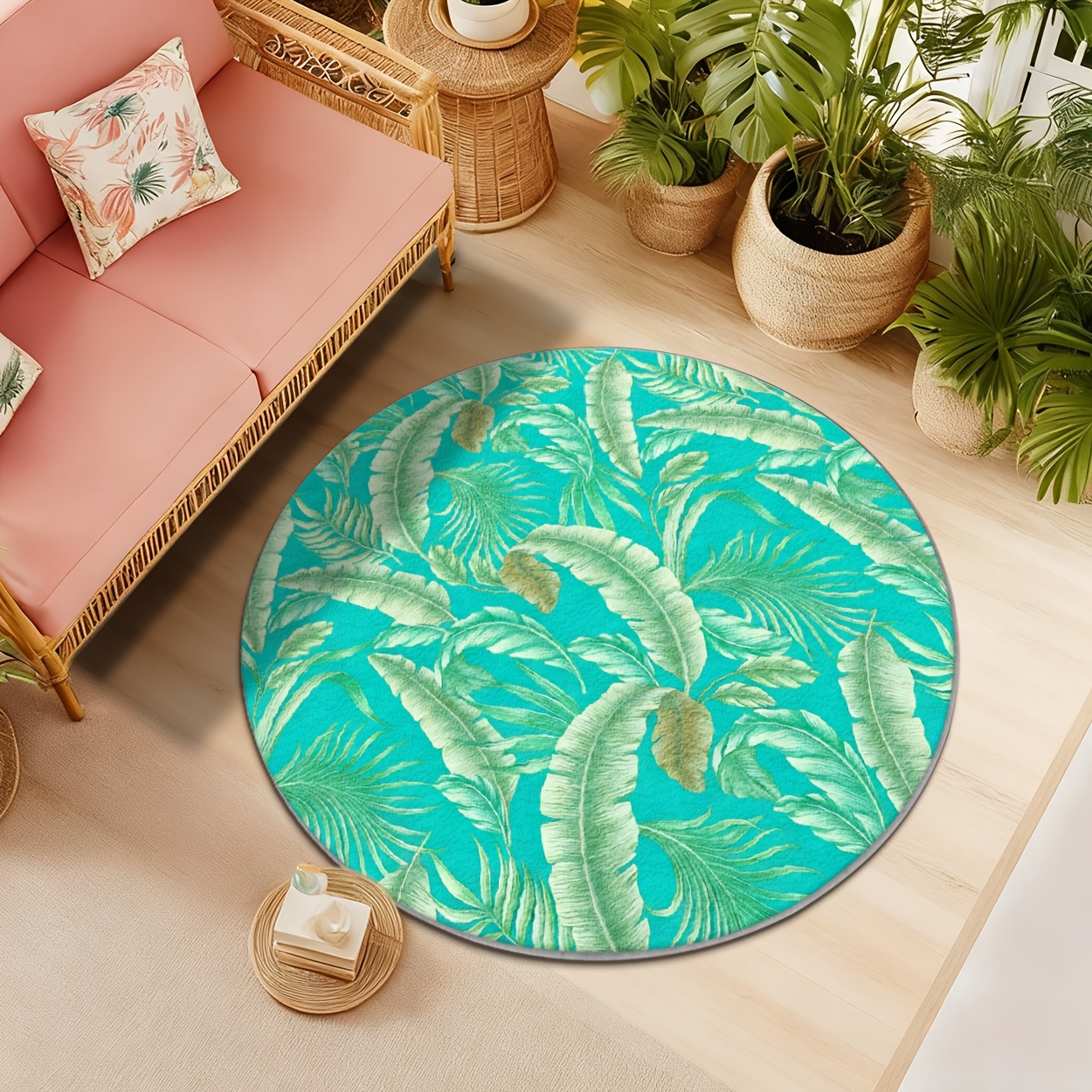 Hall Commercial Printing - Tapis rond classique imprimé en 2D,