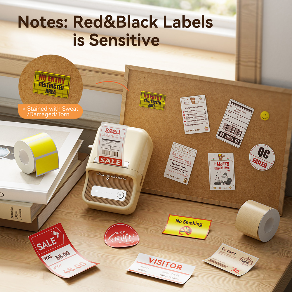 Commercial Printing Network - Imprimante d'étiquettes Niimbot B21 PRO rouge