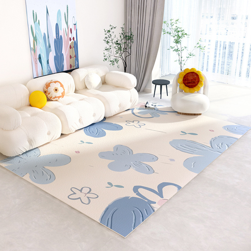 Commercial Printing And Design - Tapis à imprimé floral bleu, design