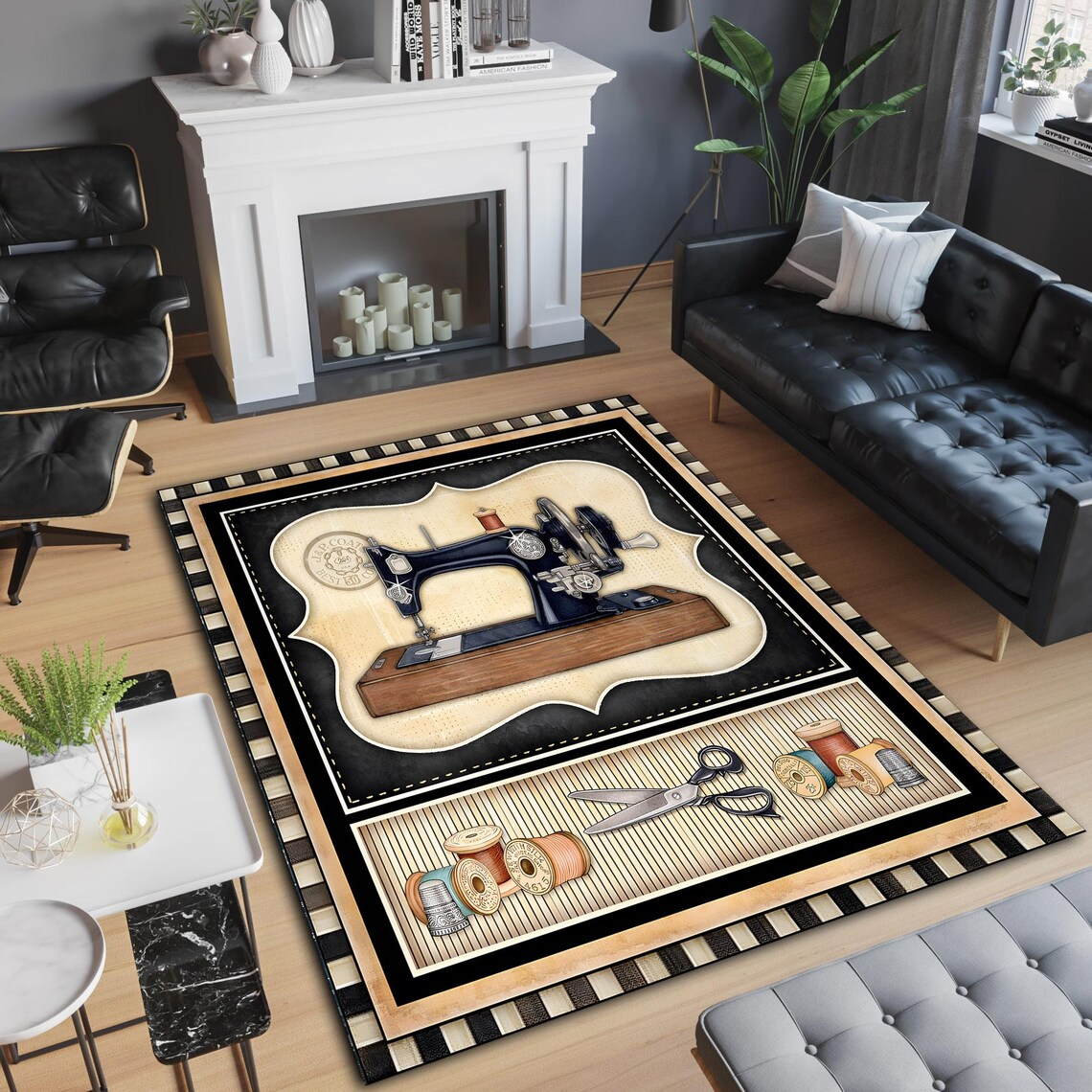 Commercial Printing And Design - Tapis de sol vintage imprimé machine