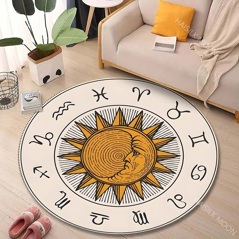 Commercial Printing Images - Tapis rond imprimé avec signes du