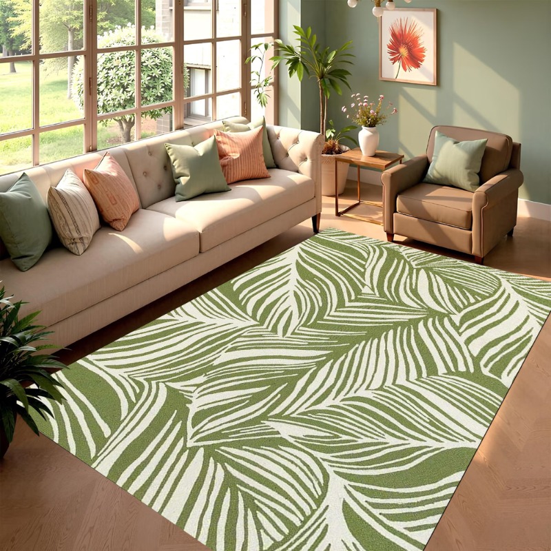 Hall Commercial Printing - Tapis à feuilles vertes de Style