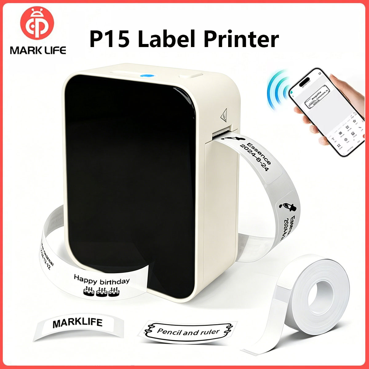 Commercial Printing Network - Imprimante d'étiquettes Marklife P15, imprimante thermique