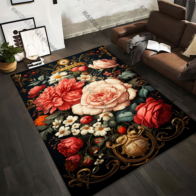 Commercial Printing And Design - Tapis imprimés à motifs floraux élégants