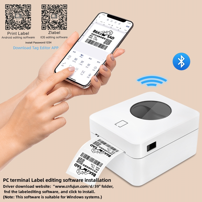 Commercial Printing And Mailing - POS9250-Imprimante portable d'étiquettes thermiques, Bluetooth, automatique,