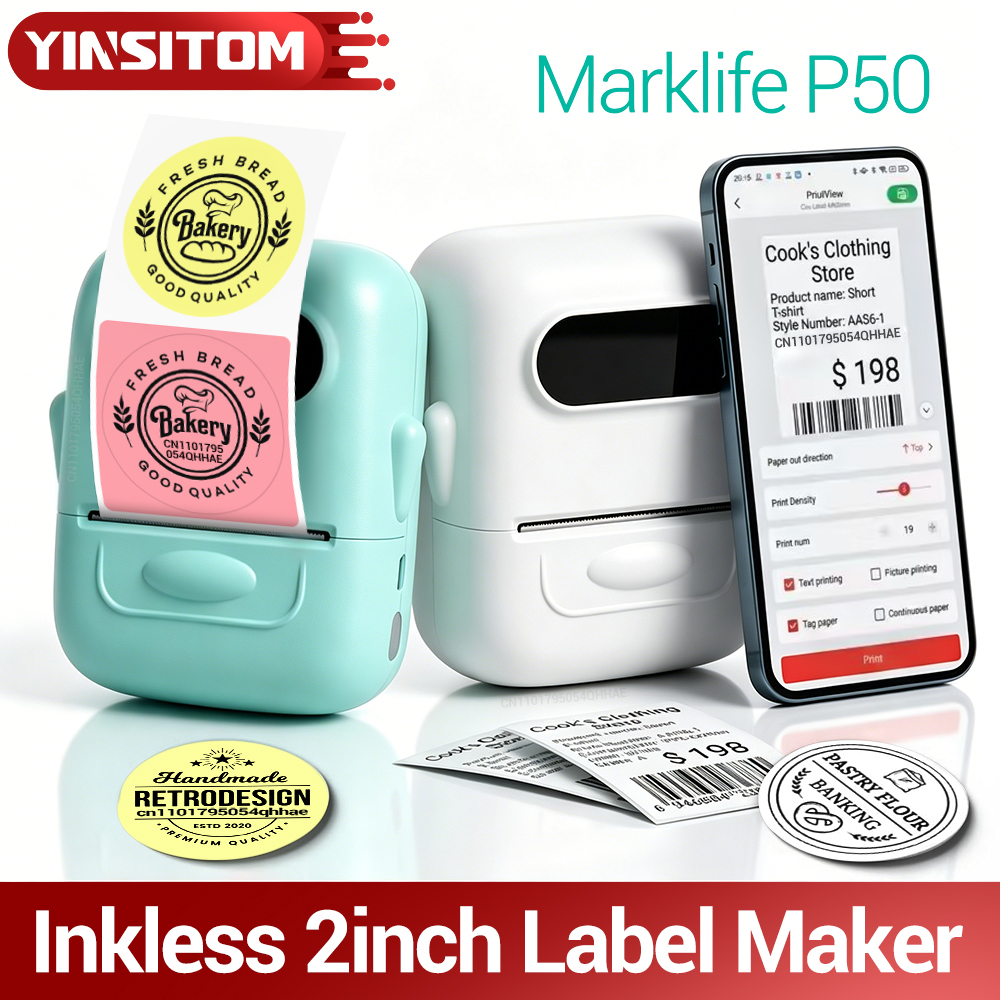 Commercial Printing Machine Price - Imprimante d'étiquettes thermiques portable P50 Marklife