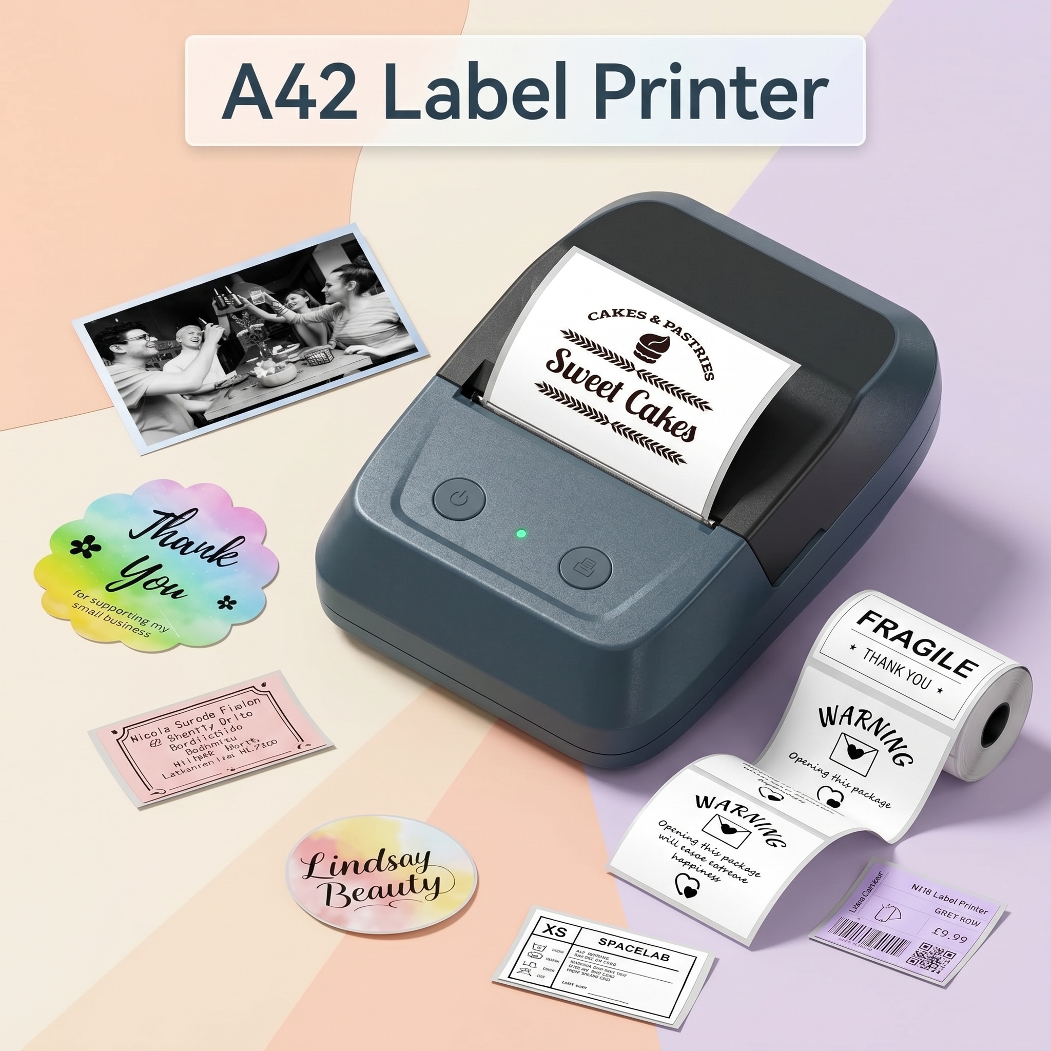 Commercial Printing Network - Imprimante d'étiquettes thermiques Zodzi A42 sans