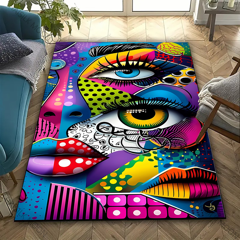 Tapis coloré Pop Art imprimé H - Hall Commercial Printing avis et prix