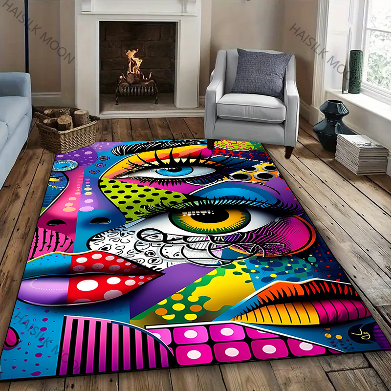 Tapis coloré Pop Art imprimé H - Hall Commercial Printing avis et prix
