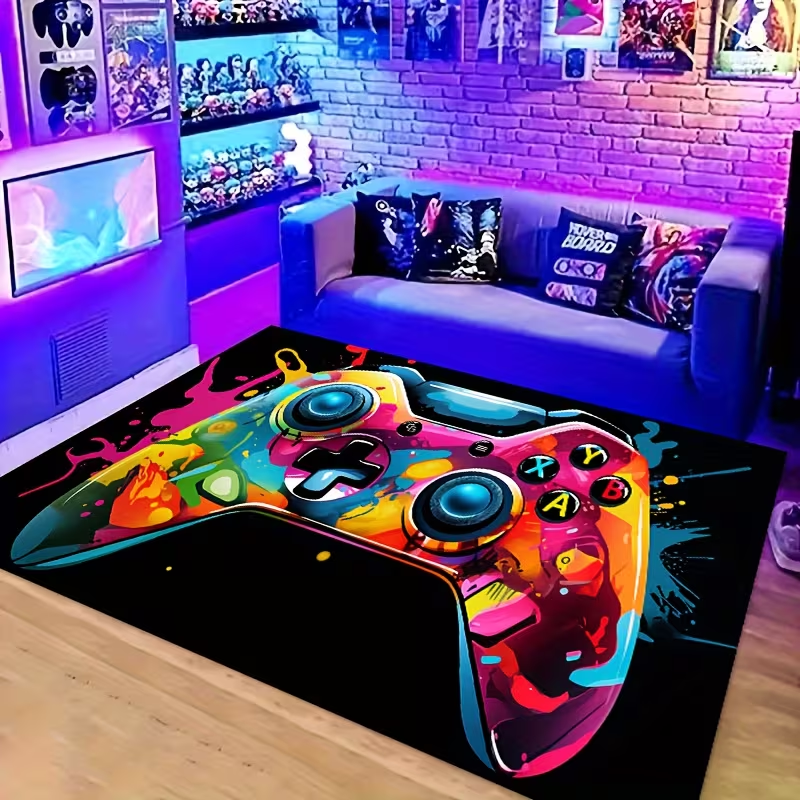 Tapis à motif de manette de je - Hall Commercial Printing avis et prix