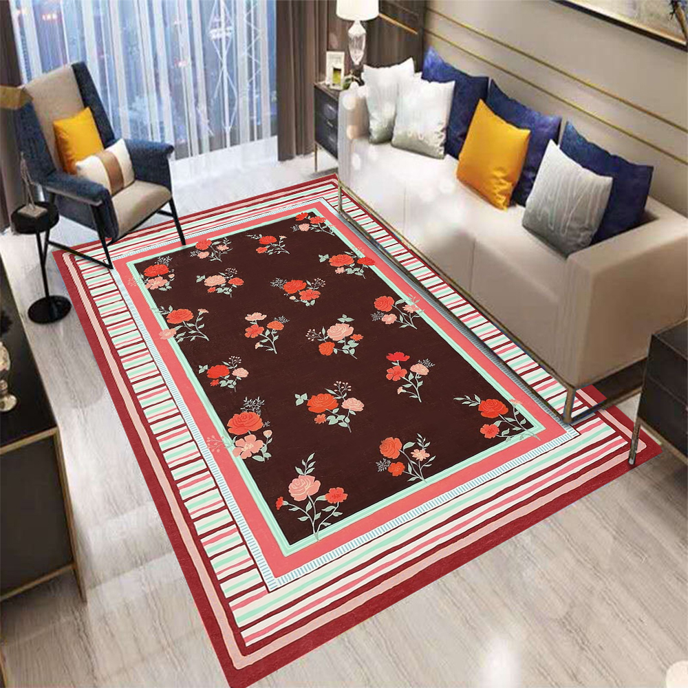 Tapis vintage à rayures floral - Commercial Printing And Design avis et prix