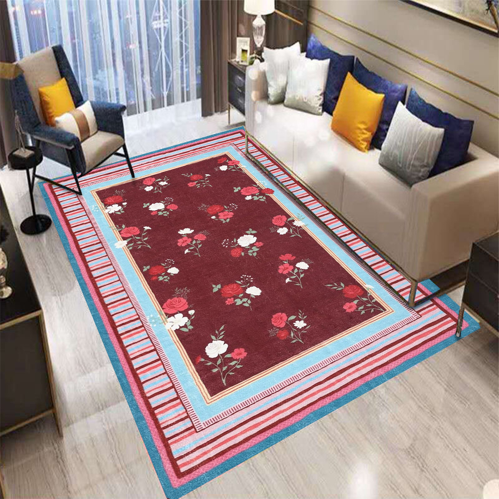 Tapis vintage à rayures floral - Commercial Printing And Design avis et prix