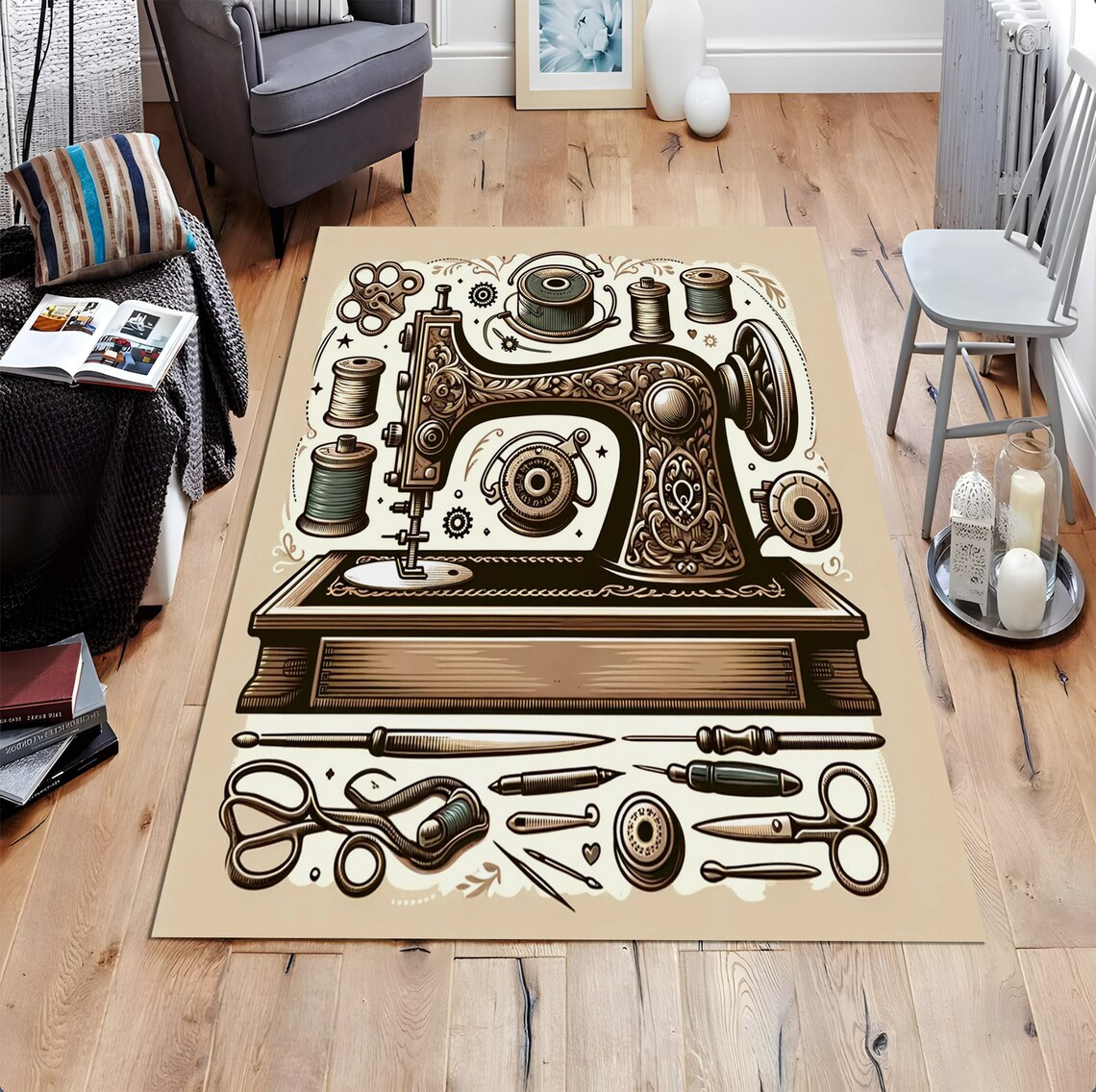 Tapis de sol vintage imprimé m - Commercial Printing And Design avis et prix