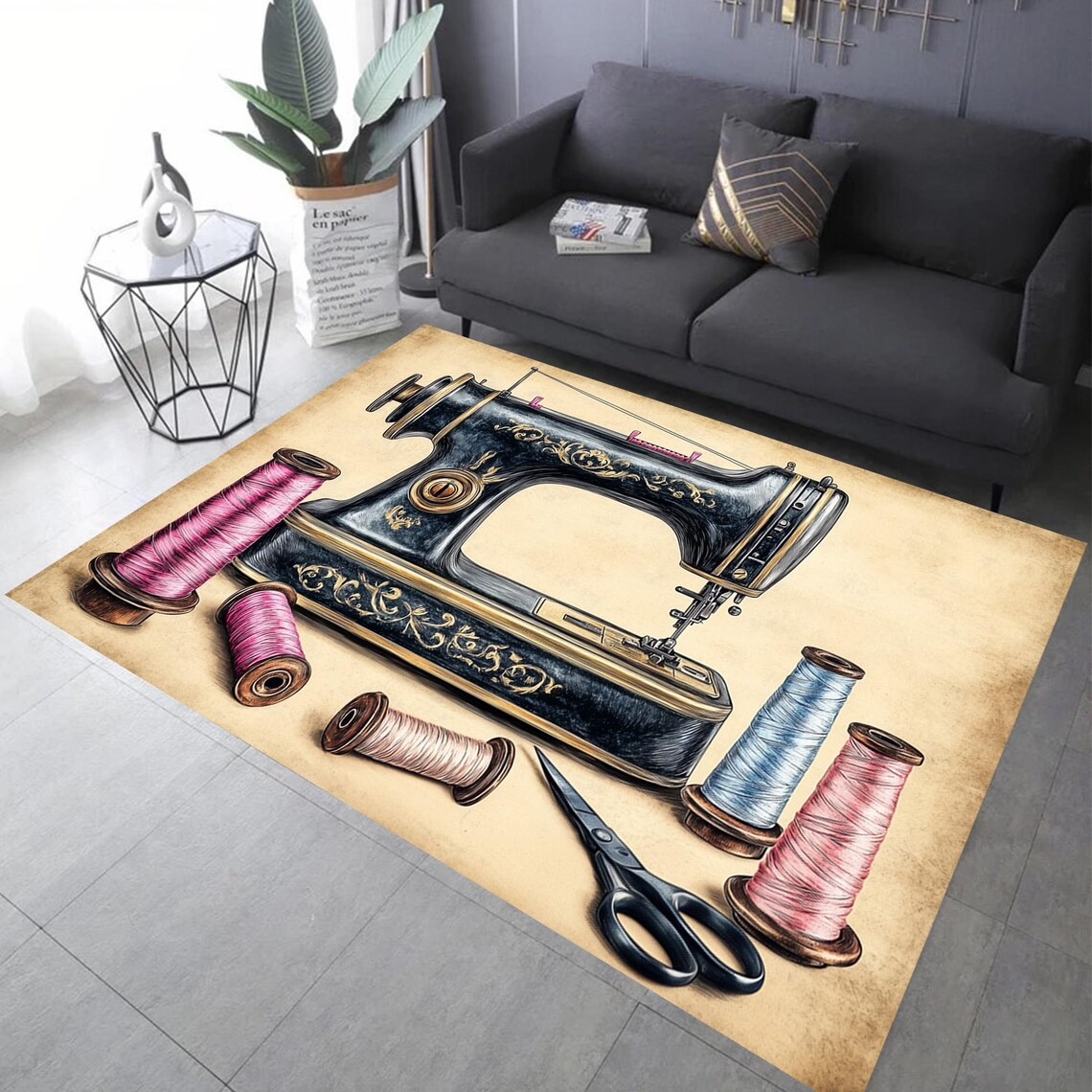 Tapis de sol vintage imprimé m - Commercial Printing And Design avis et prix