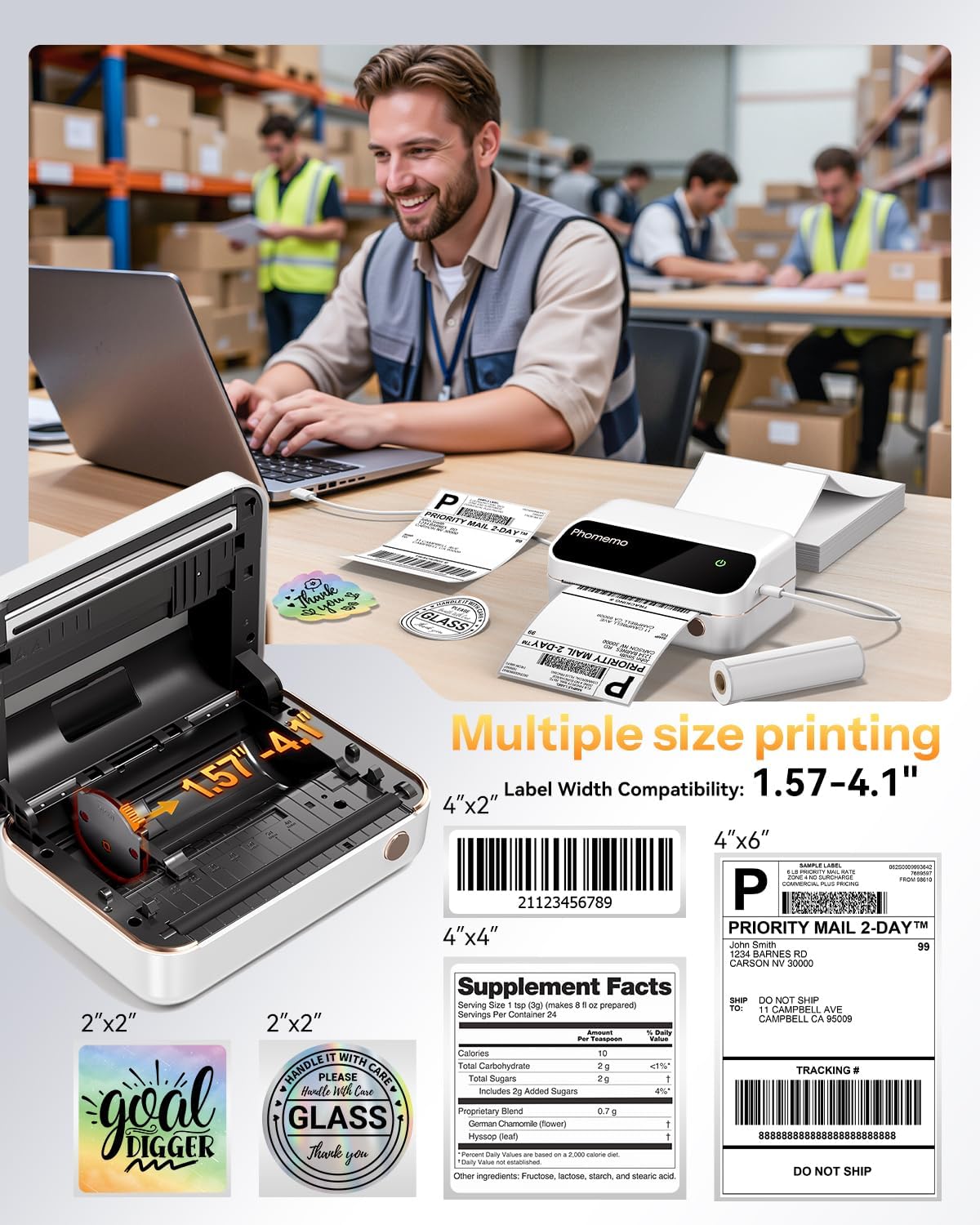 Imprimante thermique sans fil  - Commercial Printing Network avis et prix