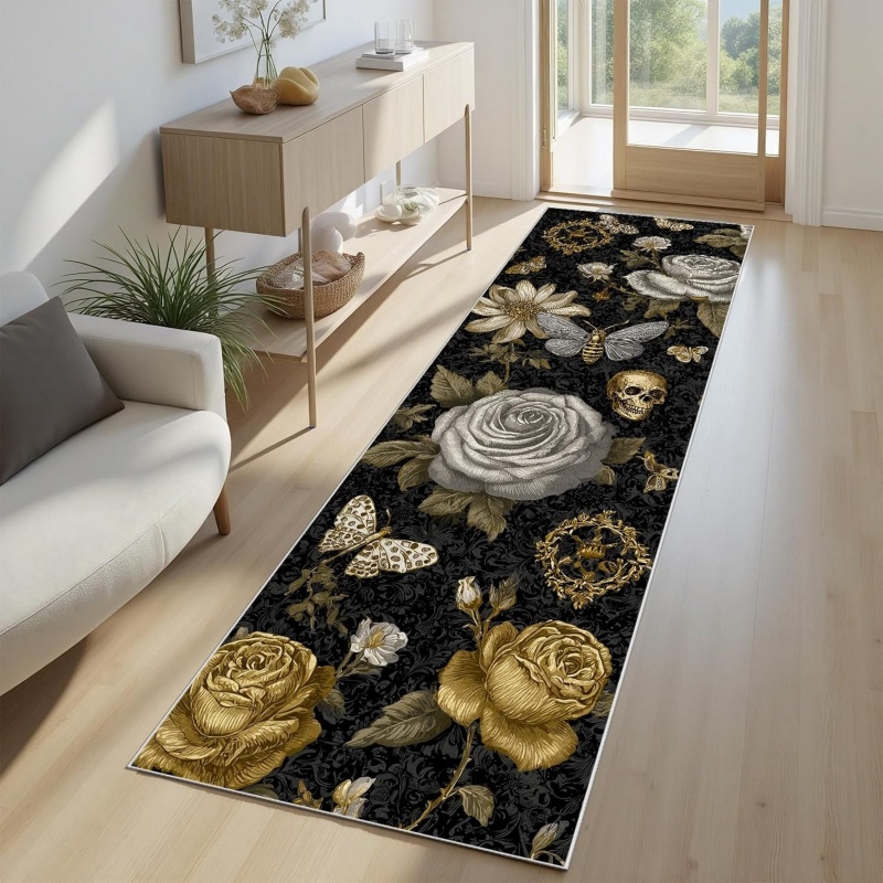 Tapis de couloir floral bleu i - Hall Commercial Printing avis et prix