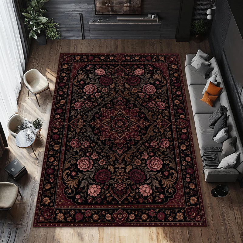 Tapis à imprimé floral toile d - Hall Commercial Printing avis et prix